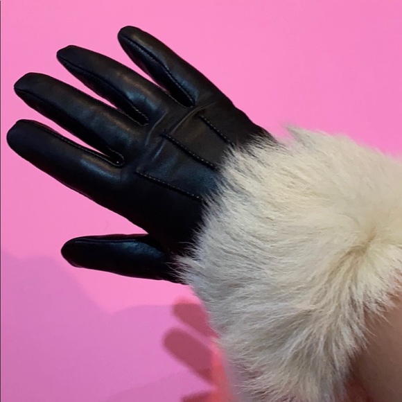 🔥🔥🔥NWT UGG Genuine Sherling Trim Leather Gloves - Picture 8 of 8